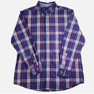 Chaps Ralph Lauren Shirt Men's XL Collared Long Sleeve Button‎ Down Easy Care